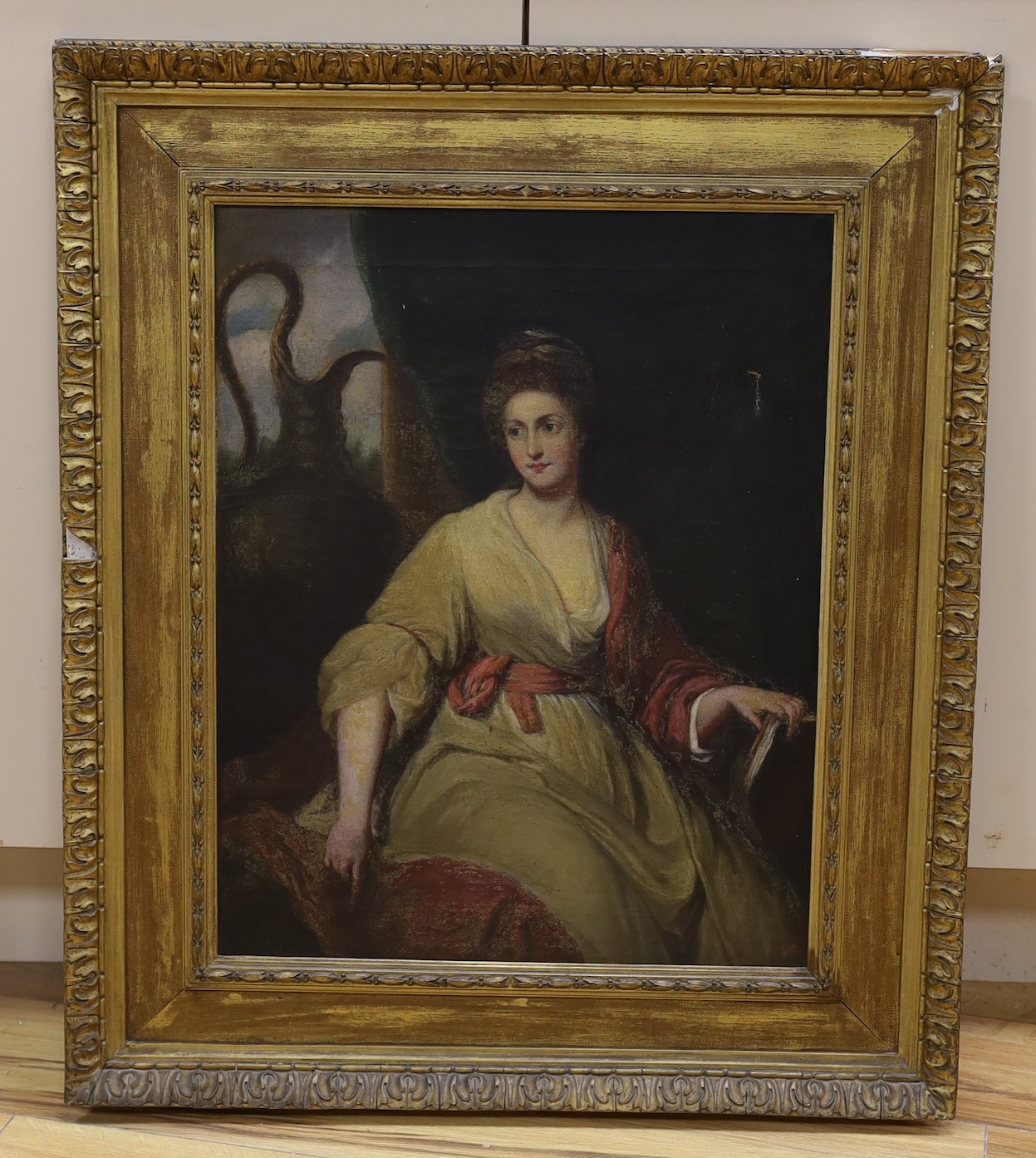 After Reynolds, 19th century oil on canvas, Portrait of Lady Diana Beauclerk, 55 x 43cm